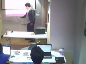 I really like writing something on the board! haha